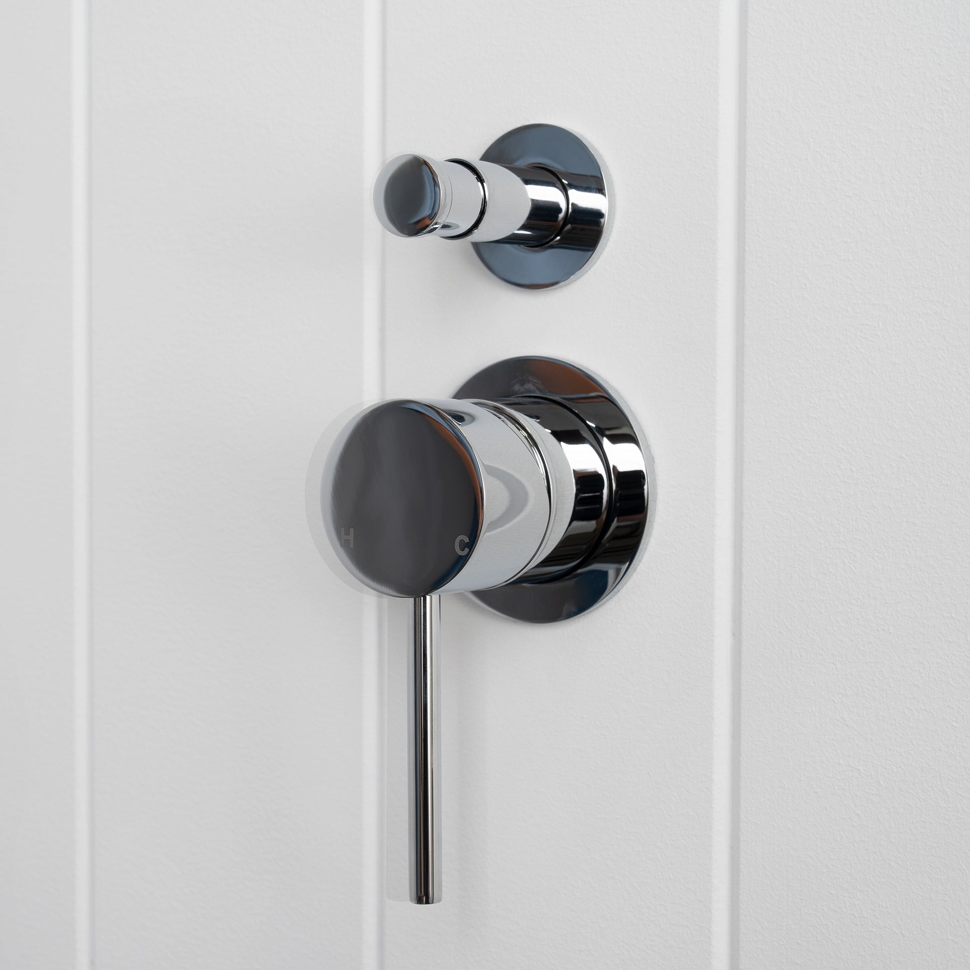 Cannes Shower Diverter and Mixer Chrome