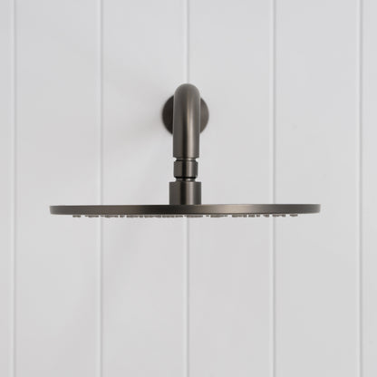 Bordeaux Wall Mounted Shower Head with Arm Gunmetal
