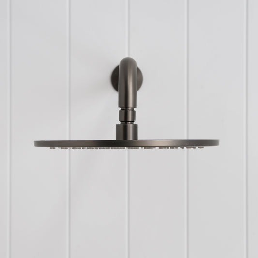 Bordeaux Wall Mounted Shower Head with Arm Gunmetal