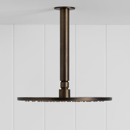 Lyon Ceiling Shower Arm and Head Antique Brass