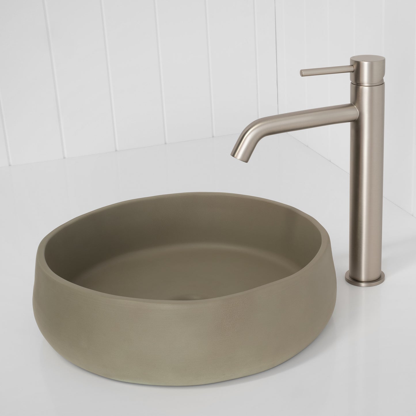 Vienna Tall Basin Mixer Brushed Nickel