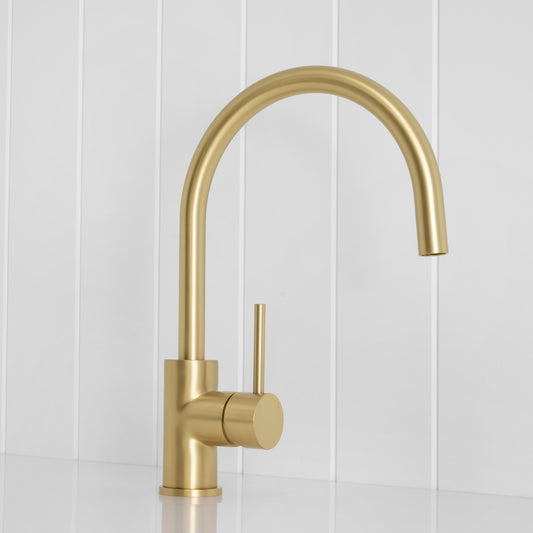 Como Kitchen Mixer Tap - Brushed Brass
