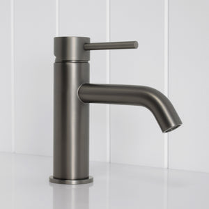 Vienna Short Basin Mixer — Brushed Gunmetal