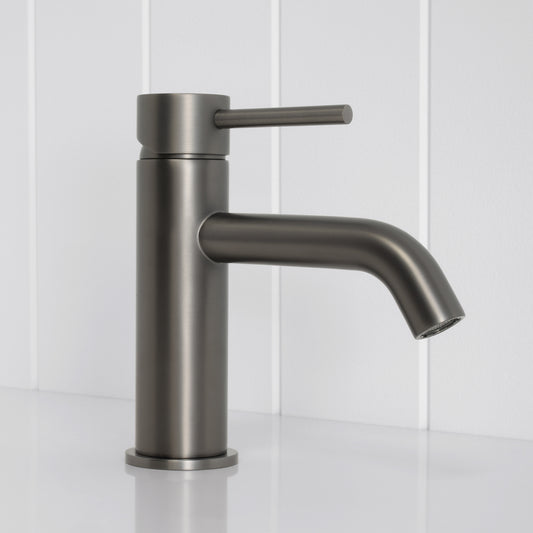 Vienna Short Basin Mixer Brushed Gunmetal
