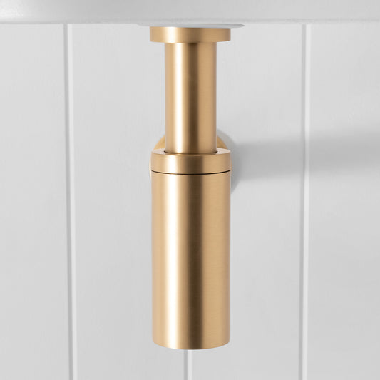 Firenze Basin Bottle Trap - Brushed Brass Gold