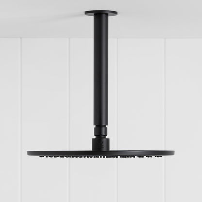 Lyon Ceiling Shower Arm and Head Matte Black