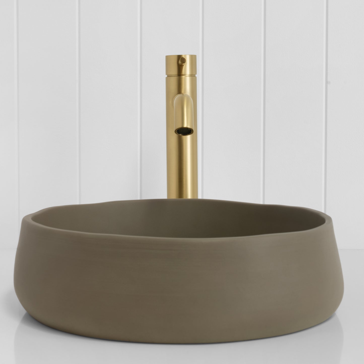 Vienna Tall Basin Mixer Brushed Brass