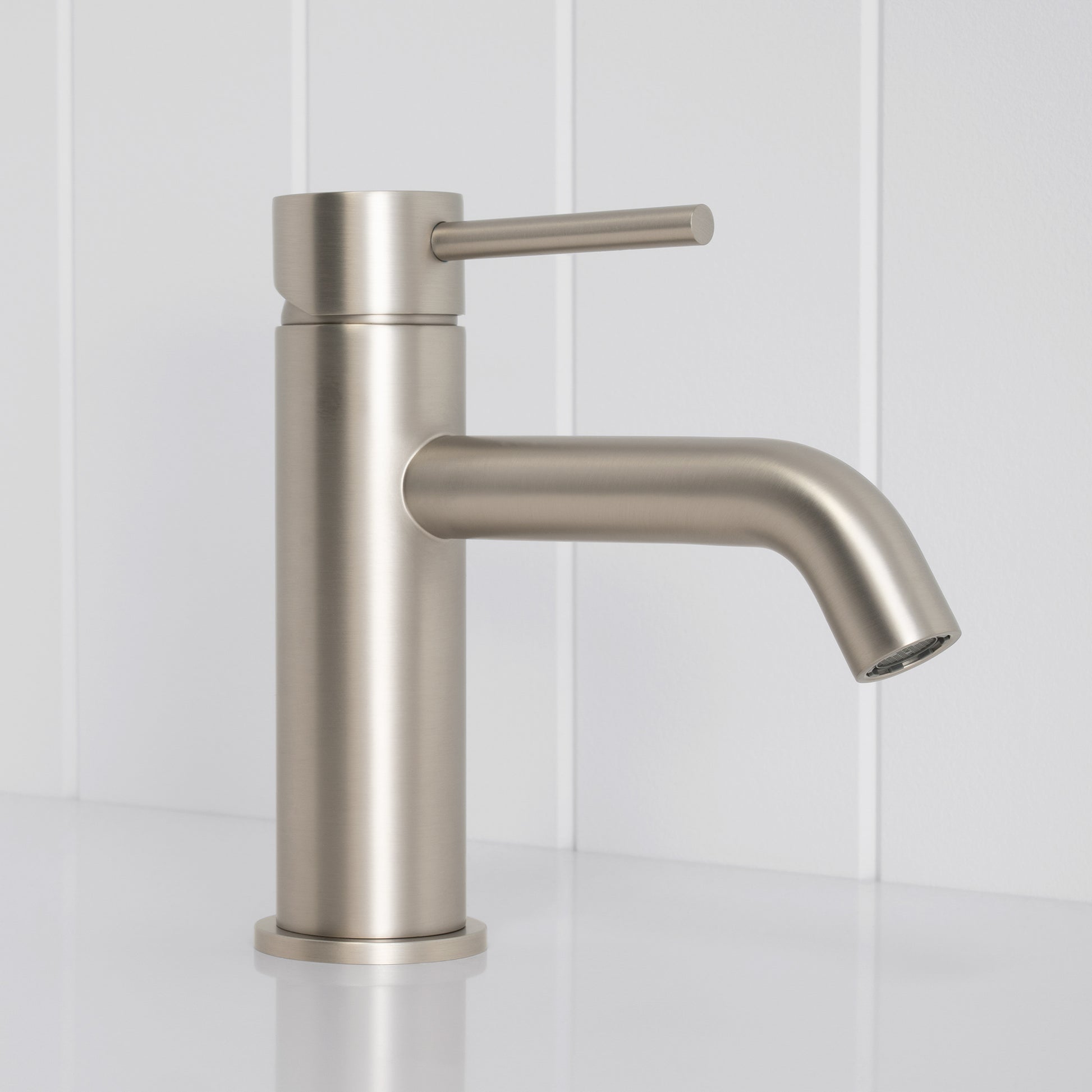 Vienna Short Basin Mixer - Brushed Nickel