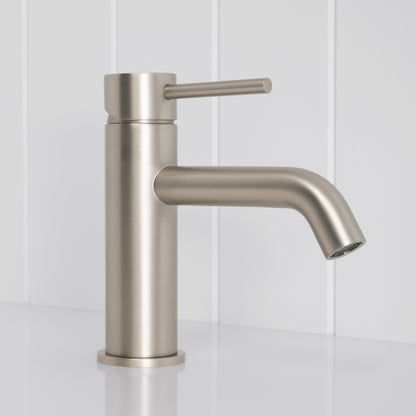 Vienna Short Basin Mixer - Brushed Nickel