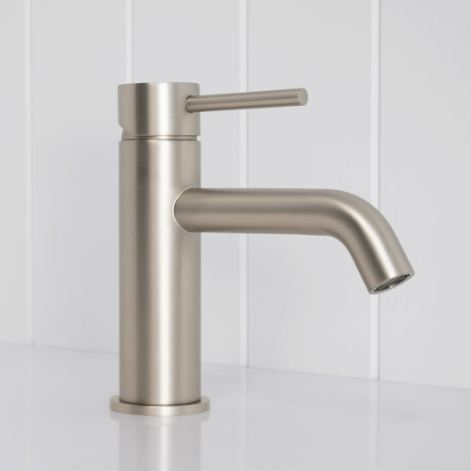 Vienna Short Basin Mixer - Brushed Nickel