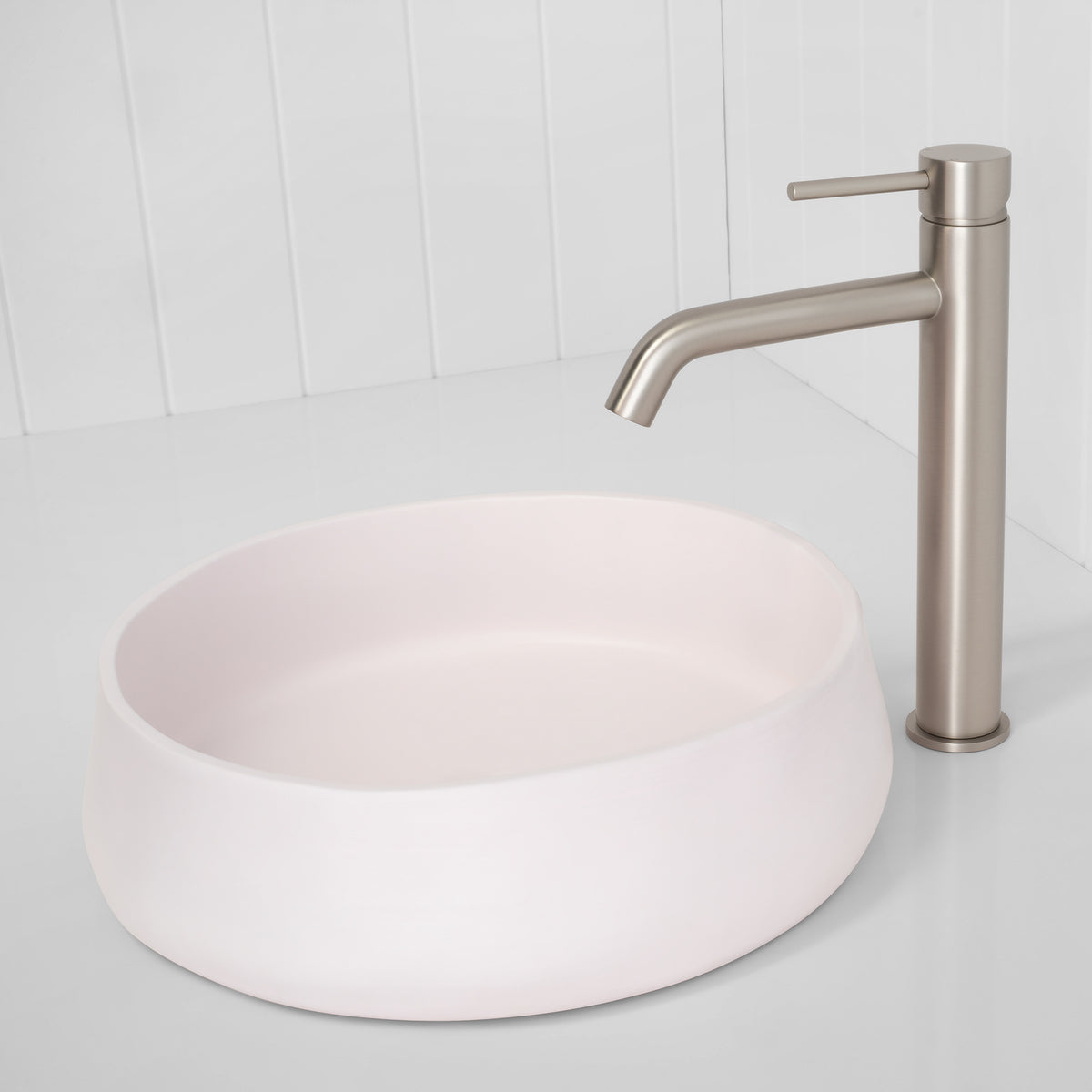 Vienna Tall Basin Mixer Brushed Nickel