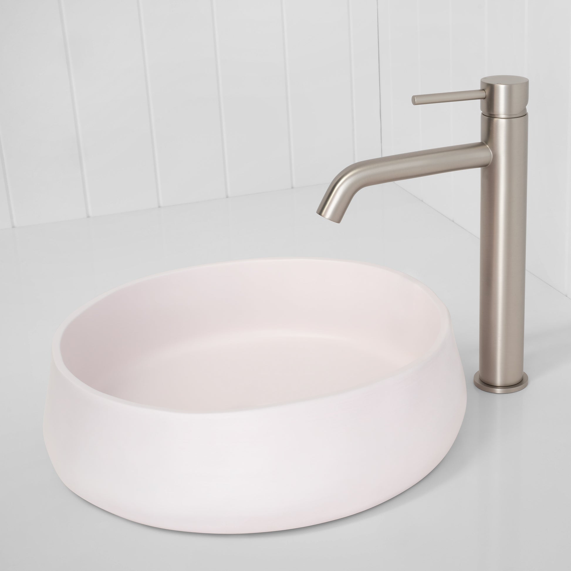 Vienna Tall Basin Mixer Brushed Nickel