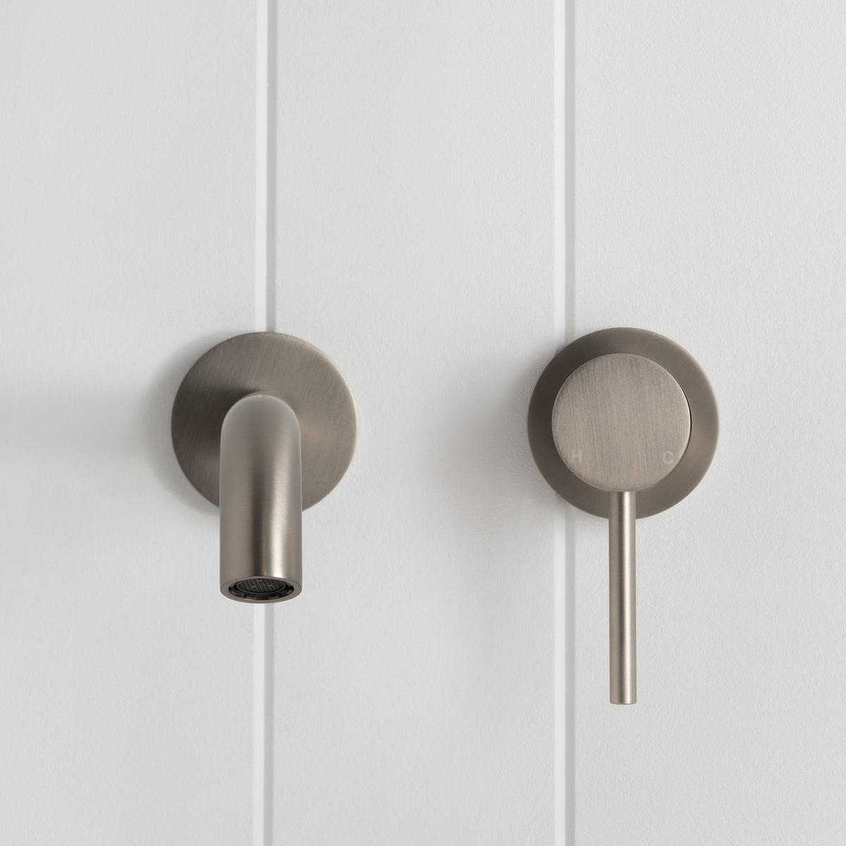Milano Wall Spout Plus Wall Mixer - Brushed Nickel