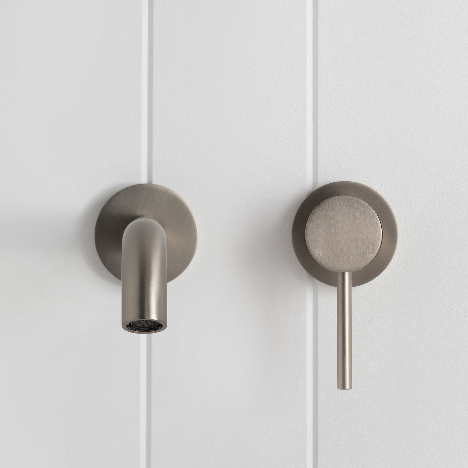 Milano Wall Spout Plus Wall Mixer - Brushed Nickel