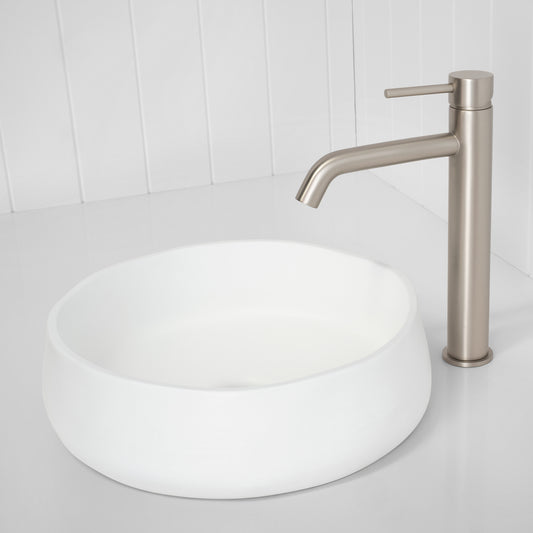 Vienna Tall Basin Mixer Brushed Nickel