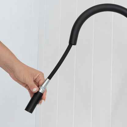 Porto Pull-Out Kitchen Mixer Matte Black
