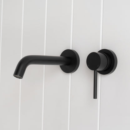 Milano Wall Spout Plus Wall Mixer Matte Black