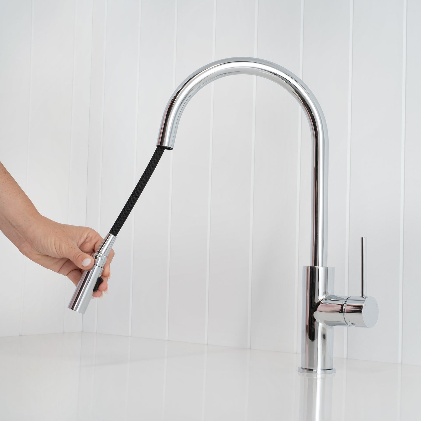 Porto Pull-Out Kitchen Mixer Chrome