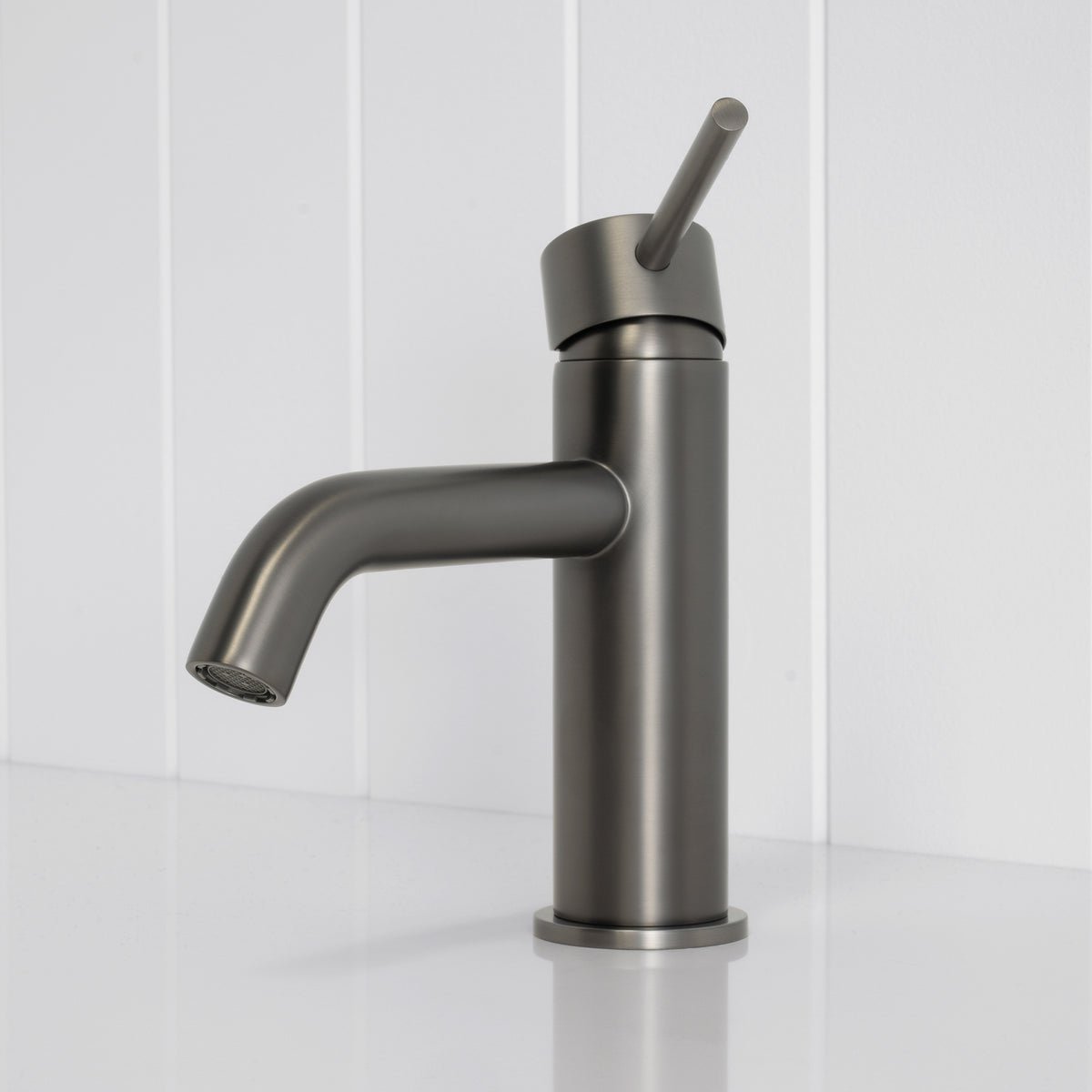 Vienna Short Basin Mixer Brushed Gunmetal