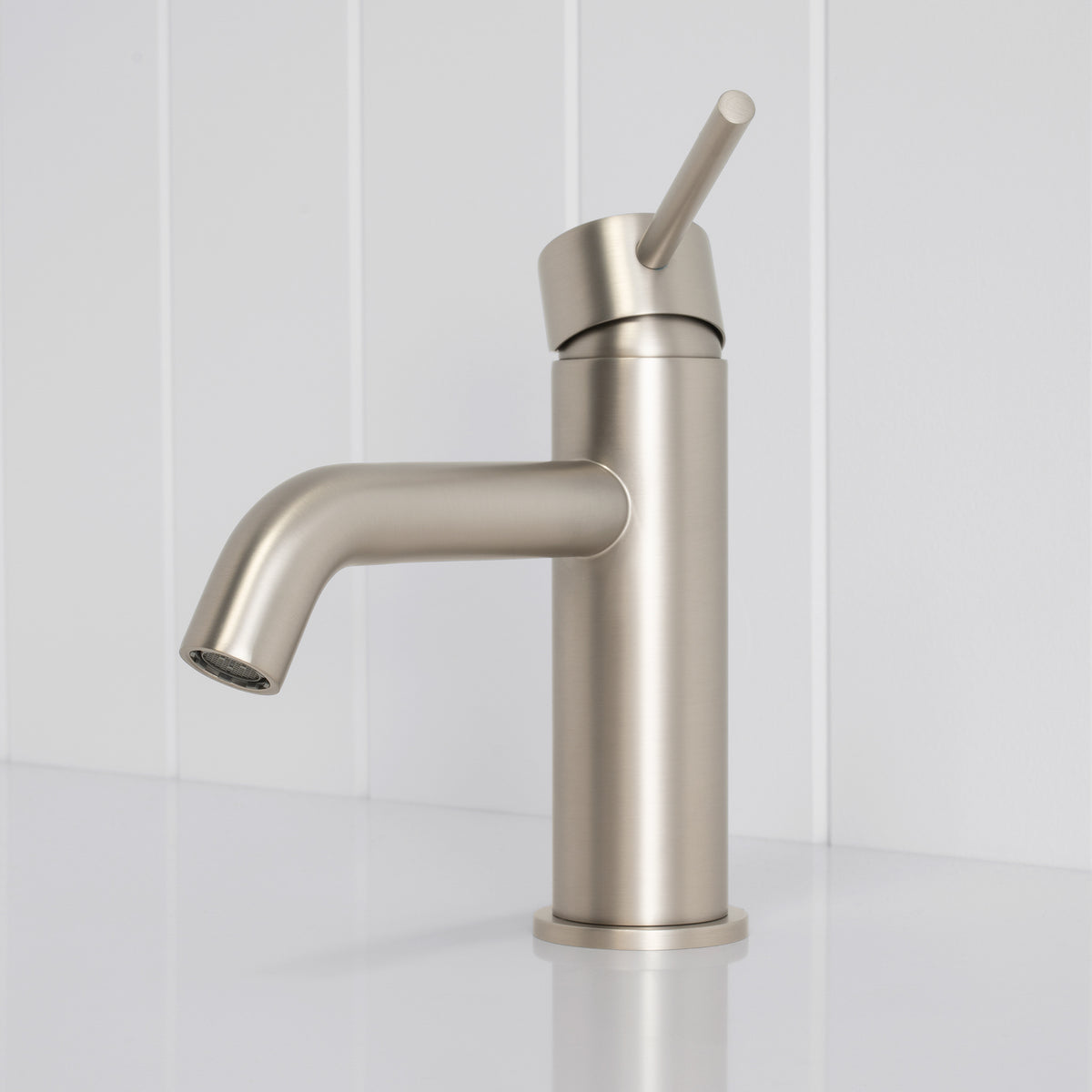Vienna Short Basin Mixer - Brushed Nickel