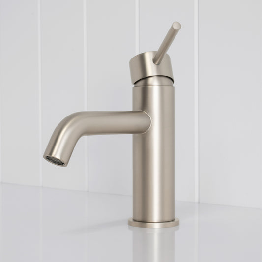 Vienna Short Basin Mixer - Brushed Nickel