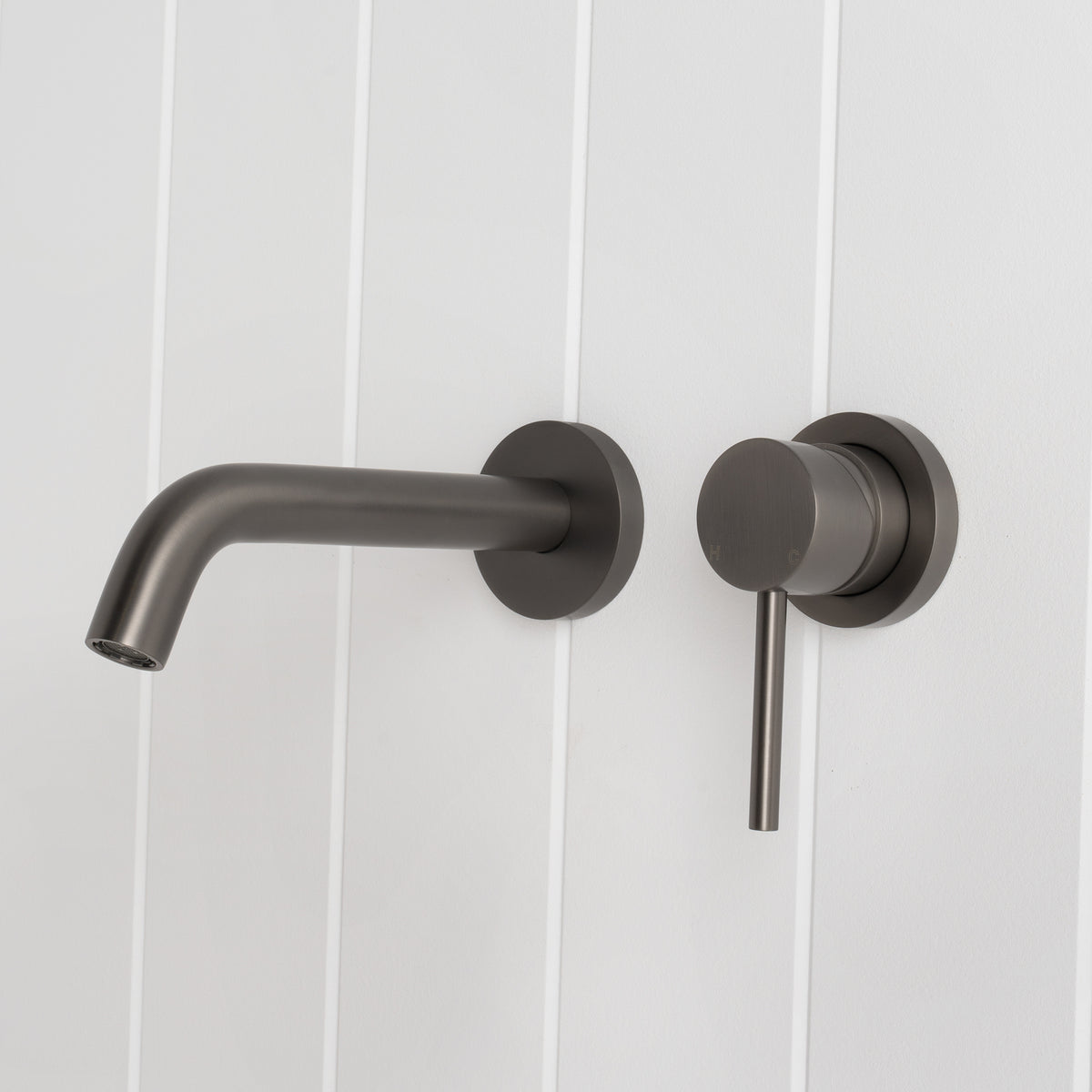 Milano Wall Spout Plus Wall Mixer -Gunmetal