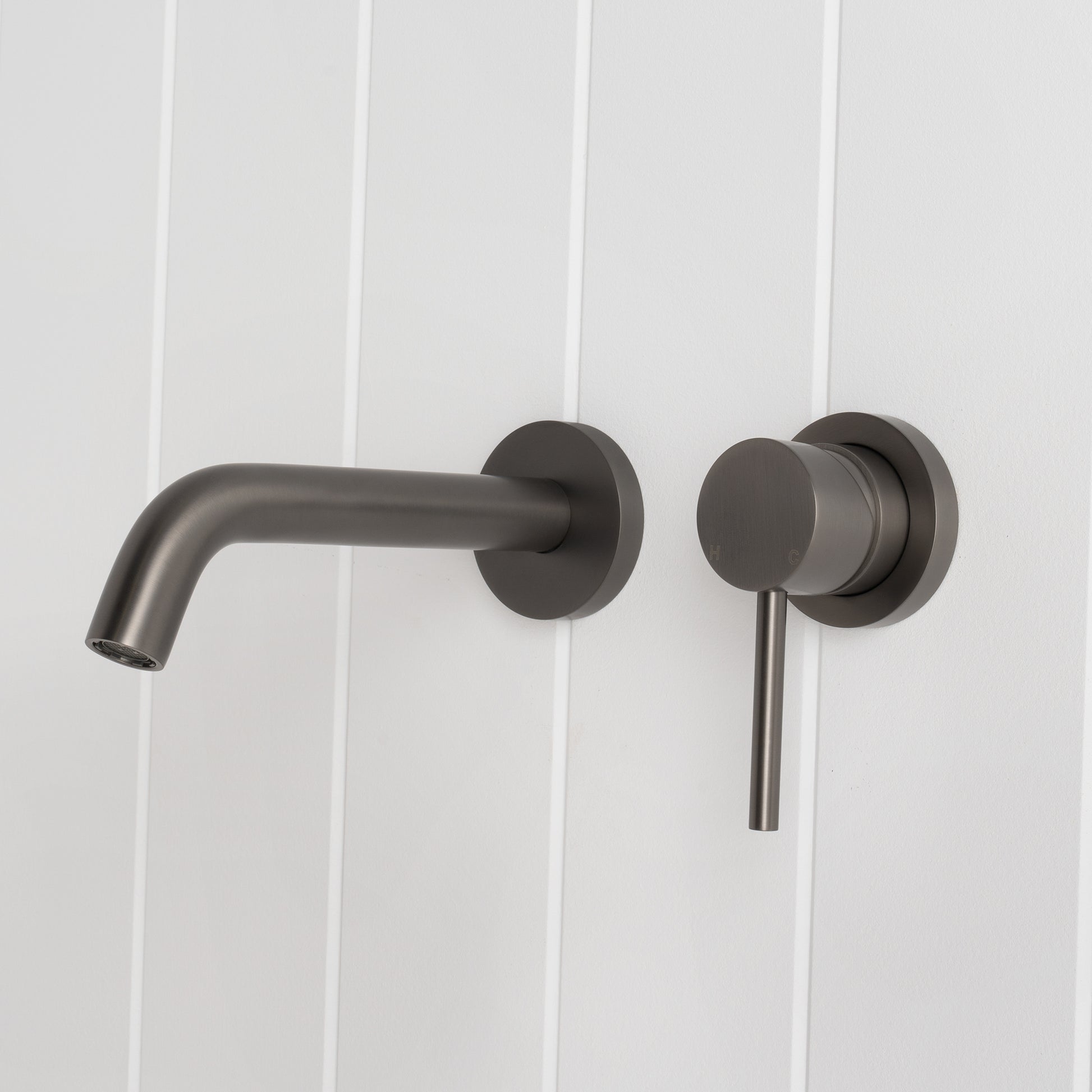 Milano Wall Spout Plus Wall Mixer -Gunmetal