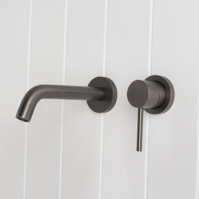 Milano Wall Spout Plus Wall Mixer -Gunmetal