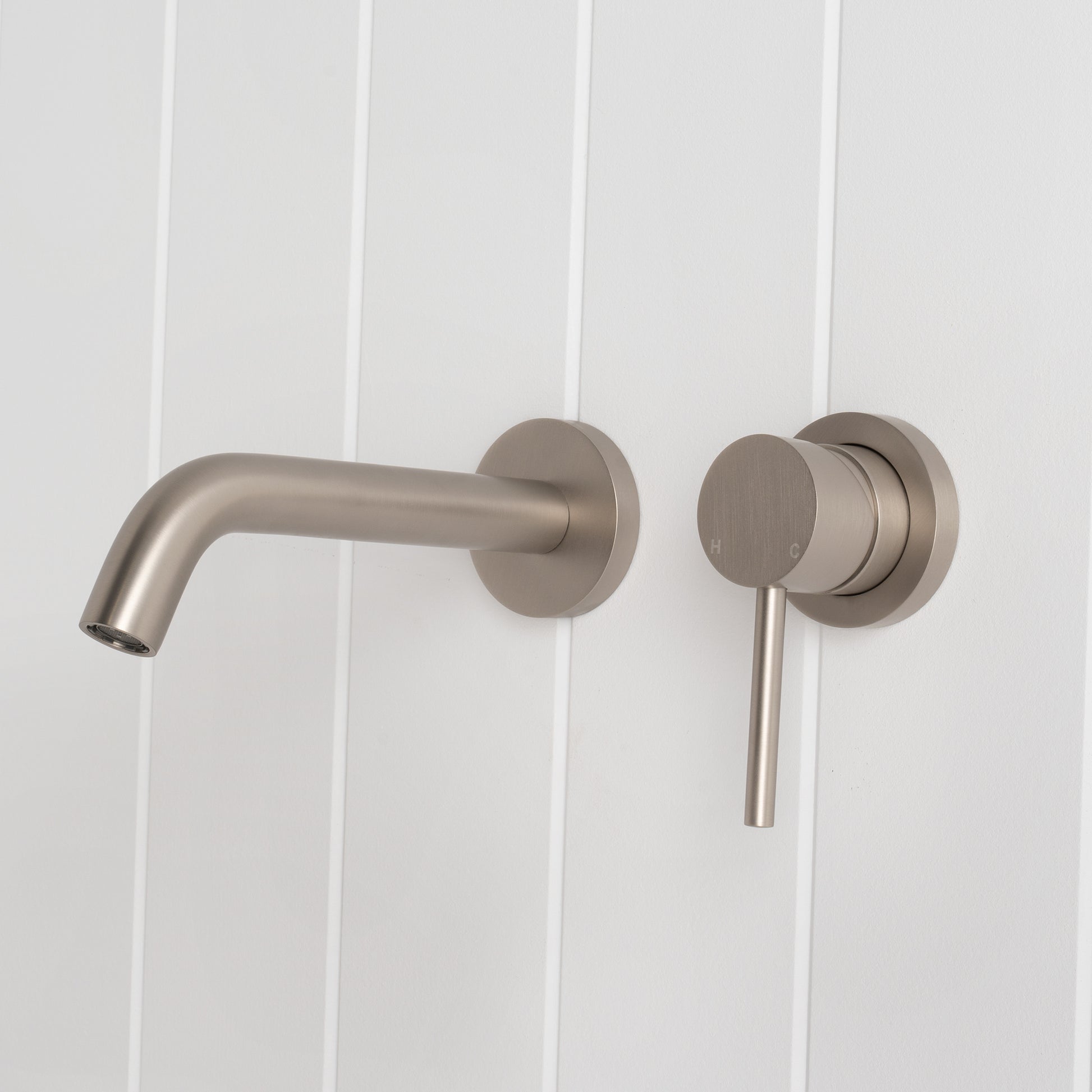 Milano Wall Spout Plus Wall Mixer - Brushed Nickel