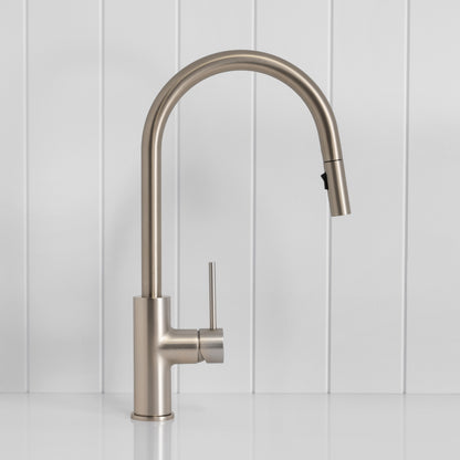 Porto Pull-Out Kitchen Mixer Brushed Nickel