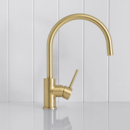 Como Kitchen Mixer Tap - Brushed Brass