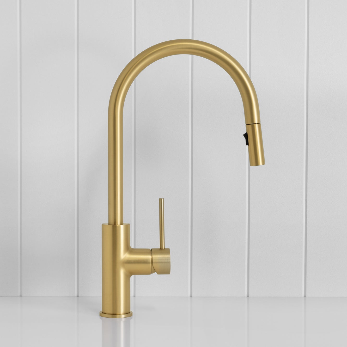 Porto Pull-Out Kitchen Mixer Brushed Brass