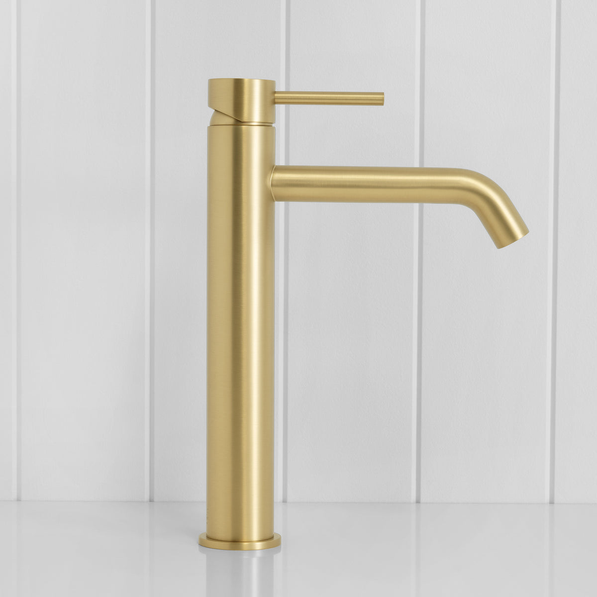 Vienna Tall Basin Mixer Brushed Brass