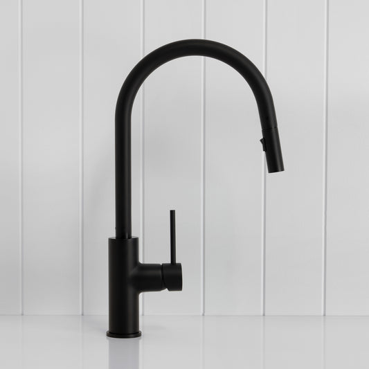 Porto Pull-Out Kitchen Mixer Matte Black