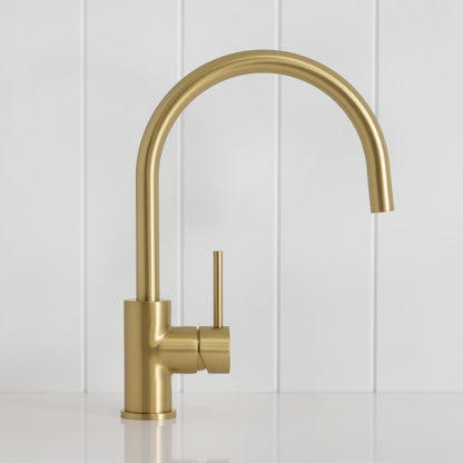Como Kitchen Mixer Tap - Brushed Brass