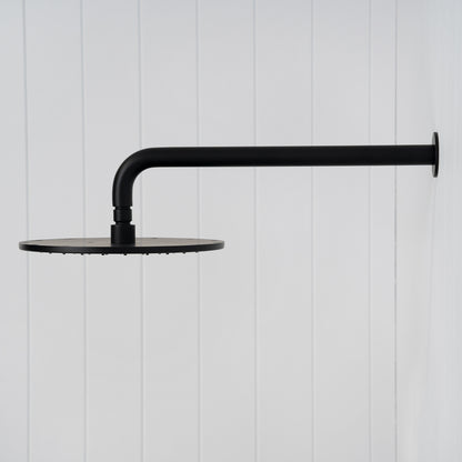 Bordeaux Wall Mounted Shower Head with Arm - Matte Black
