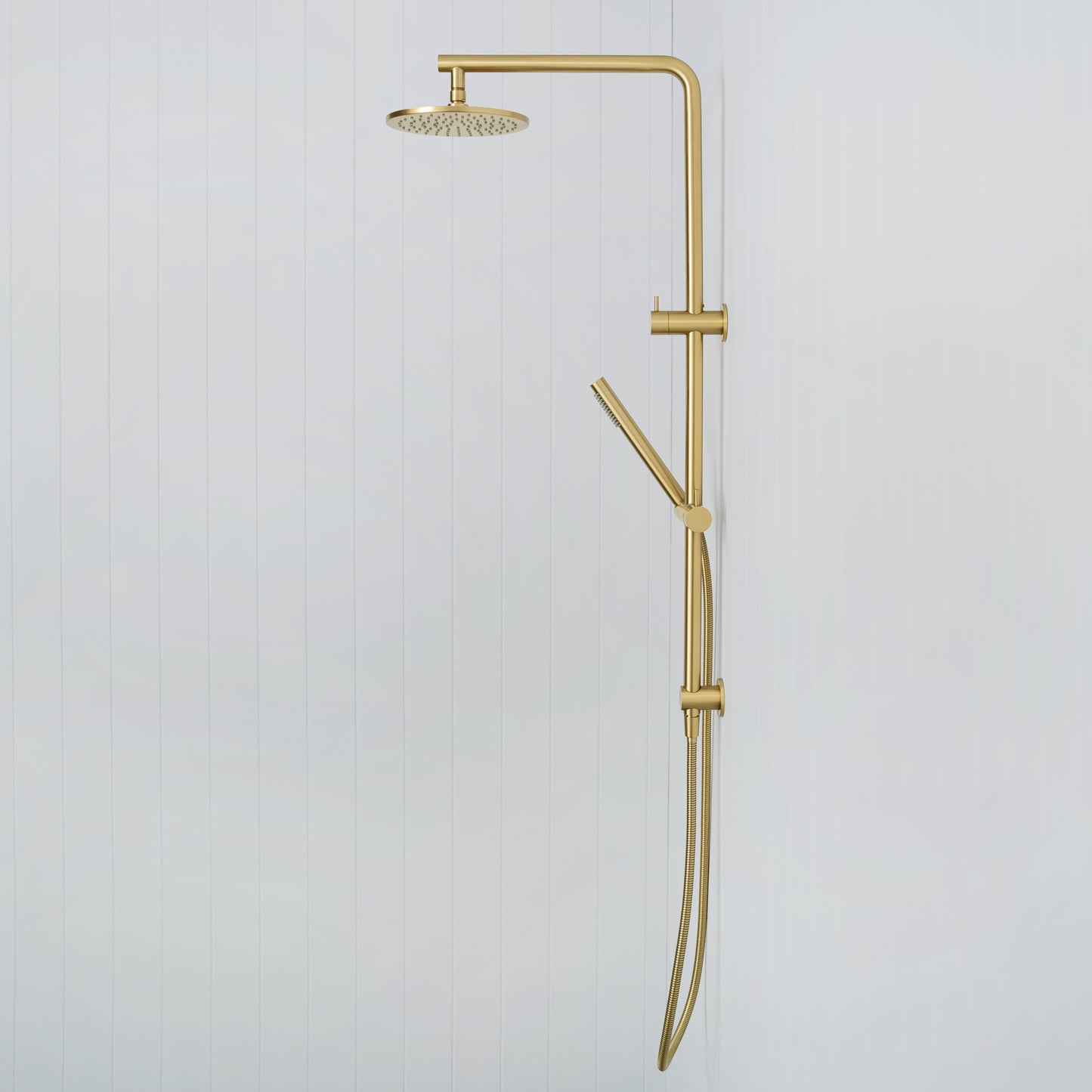 Corsica Dual Shower Head in Brushed Brass