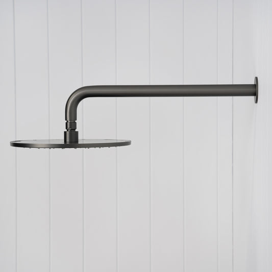 Bordeaux Wall Mounted Shower Head with Arm Gunmetal