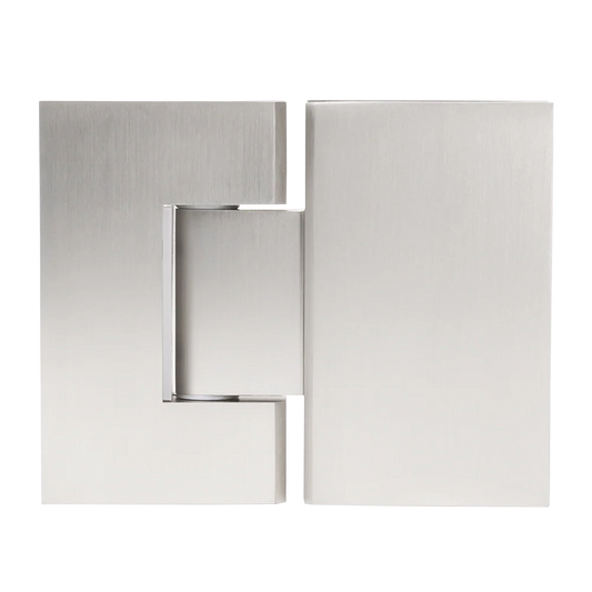 Geneva Shower Hinge Glass to Glass Brushed Nickel