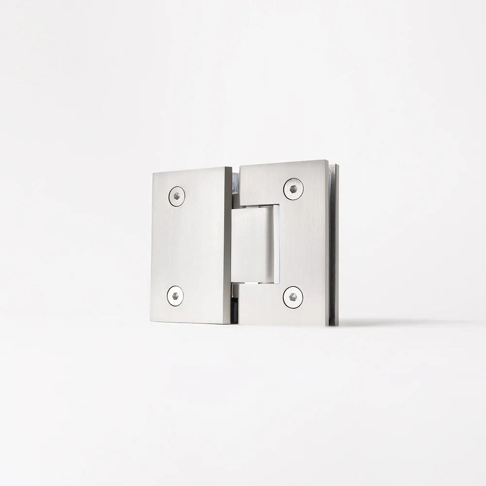 Geneva Shower Hinge Glass to Glass Brushed Nickel