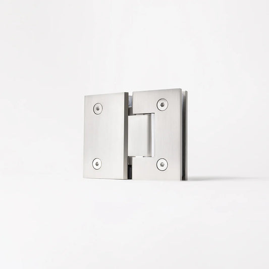 Geneva Shower Hinge Glass to Glass Brushed Nickel