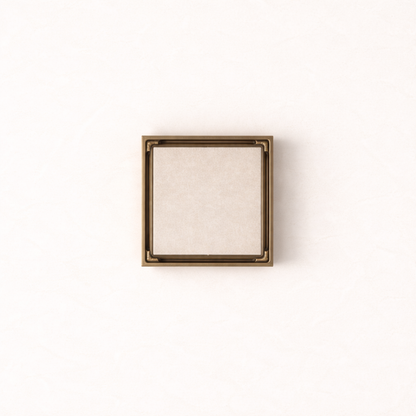 Granada Tile Insert Floor Waste Antique Brass