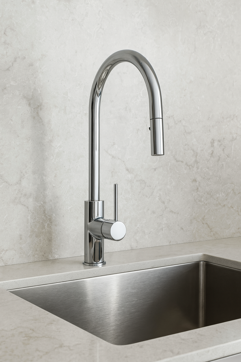 Porto Pull-Out Kitchen Mixer Chrome