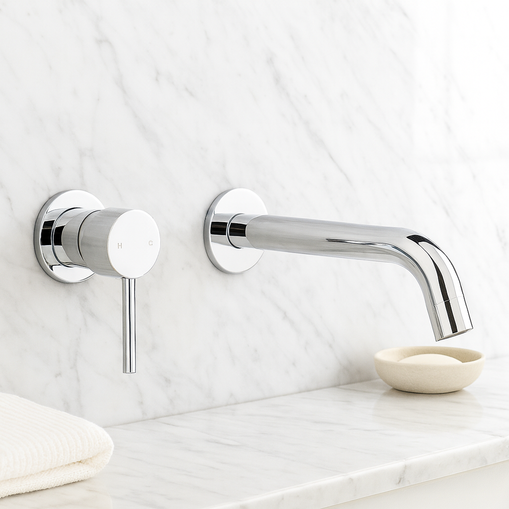 Milano Wall Spout Plus Wall Mixer - Chrome