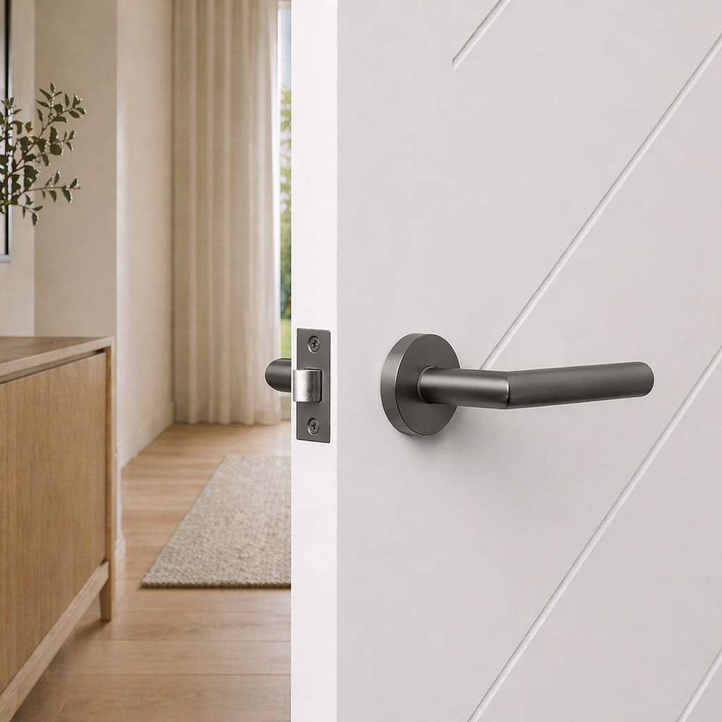 Santorini Door Handle Gunmetal