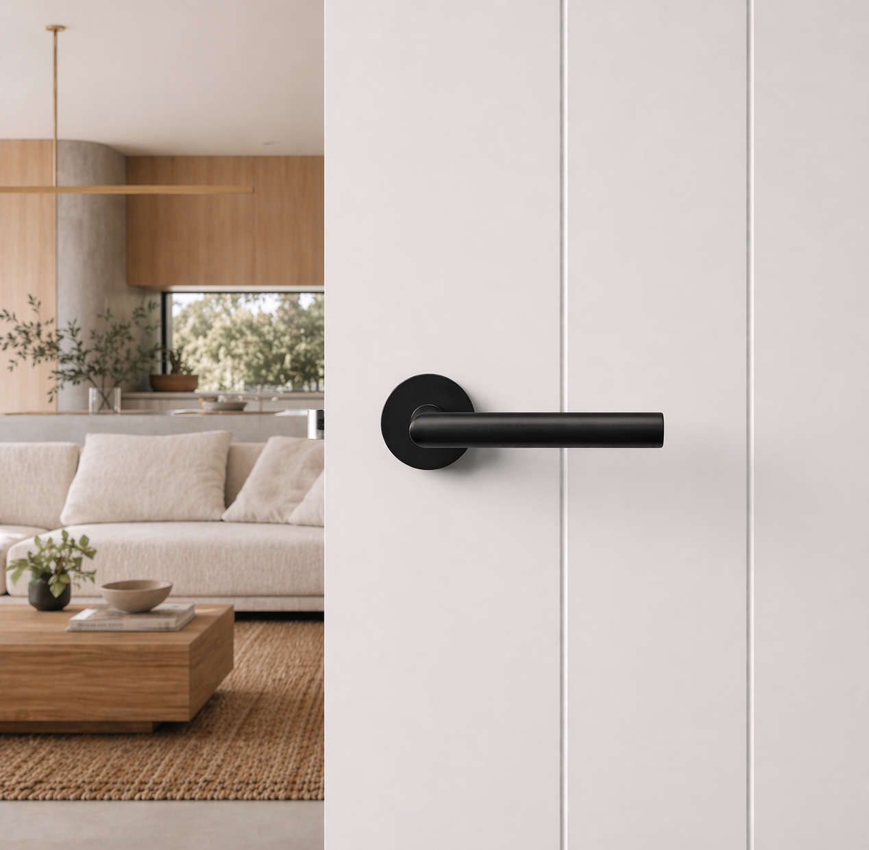 Santorini Door Handle Matte Black
