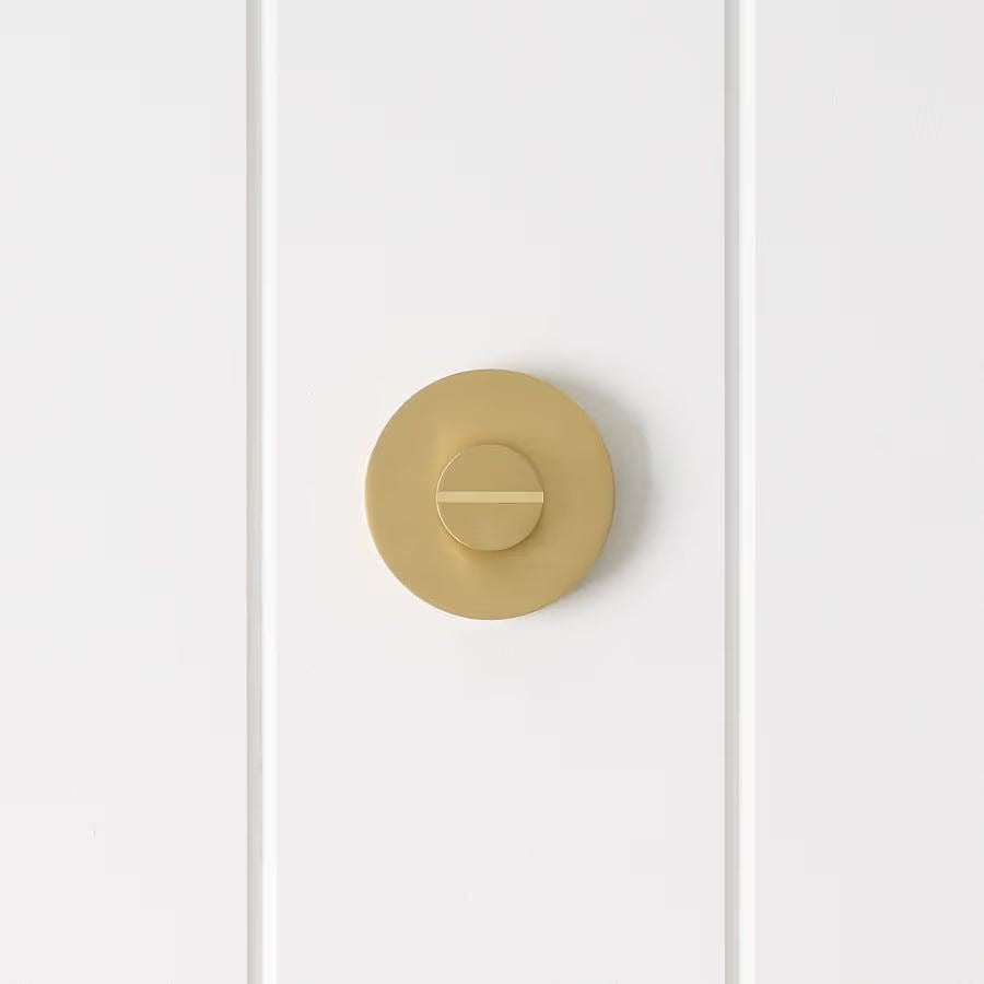 Prague Door Lock Brushed Brass