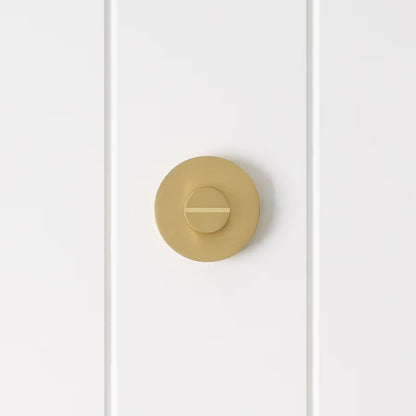 Prague Door Lock Brushed Brass