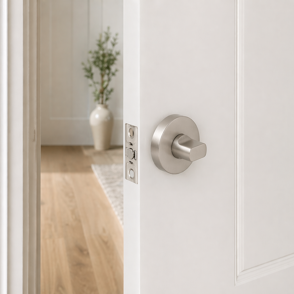 Prague Door Lock Brushed Nickel