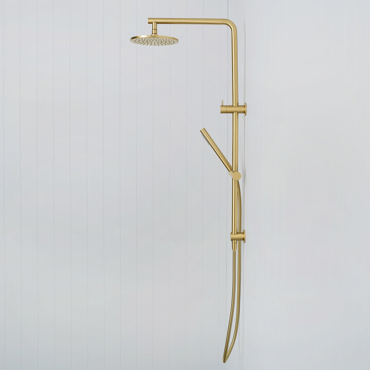 Corsica Dual Shower Head in Brushed Brass